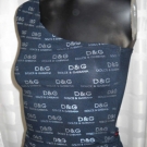 Dolce & Gabbana: raffiniertes Party-Top, schwarz/silbern (S)