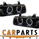 BMW E36 Coupe Cabrio CCFL ANGEL EYES SCHEINWERFER SCHWARZ