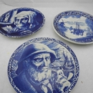 3 Stuck Delfts u. Boch alte Sammelteller Wandteller Teller Belgium Sammlerstucke