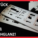 2 x Kennzeichenhalter in weiss hochglanz Kennzeichenhalterung Halter *Neu*