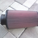 KN Universal-Sportluftfilter RE-0810 rund/konisch 76mm Flanschdurchmesser