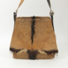 ZIEGENFELL LEDER HANDTASCHE MIC MAC TASCHE HENKELTASCHE BRAUN EINZELSTÜCK 016 