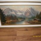 Wunderschönes Ölbild auf Leinwand-mit Holz rahmen-Signiert-Alt ..