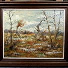 IN DER MARCHAU Öl/Platte/ LEOPOLD BARTL .sign