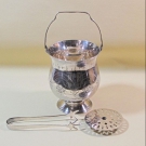 Eisbehälter, versilbert, ziseliert