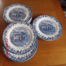 Myotts Country Life - 14 gr. flache Teller - Speiseservice blau Tafelservice