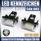 LED Kennzeichenbeleuchtung Peugeot 206 207 407 406 306 307 308 Partner Tepee 