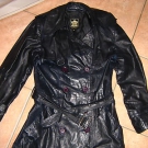 Gepflegter, langer echt Ledermantel/ Trenchcoat Gr. 36 