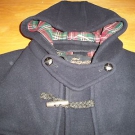 Jacke Mantel Herren Wolle Gr. 58 60 62 dunkelblau Fasching Karneval Schotte