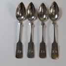 4 Löffel Silber Punze Kumpe Biedermeier lötig top