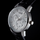 DETOMASO CROTONE HERRENUHR AUTOMATIK EDELSTAHL WEISS SILBER LEDERARMBAND NEU