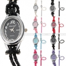 Elegant Elliptisch Damenuhr Quarz Uhr Armbanduhr Schnur Armreif Quarzuhr NEU