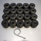 20 x ORIGINAL VOLKSWAGEN ABDECKKAPPE RADSCHRAUBE SCHWARZ + HAKEN 1K0601173 SET