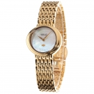 HAAS & CIE DAMENUHR EDELSTAHL VERGOLDET PERLMUTT ZIFFERBLATT KLASSISCH RUND NEU