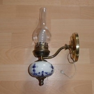 Alte Wandlampe mit Messing Wandhalterung 