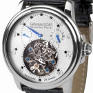 Calvaneo Feine platinierte Automatik "VERSAILLES ARCTICA" 360° drehendes Kaliber