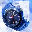 DETOMASO COLORATO DAY & DATE 48 MM  HERRENUHR BLAU SILIKON 5 ATM DATUM TAG NEU