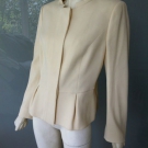 Original ESCADA Blazer Jacke Creme Weiß Wolle Tailliert Jacket Beige Gr 42 L Top