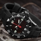 DETOMASO EDOARDO SOLAR UNISEX HERRENUHR DAMENUHR SCHWARZ BLACK SILIKON NEU