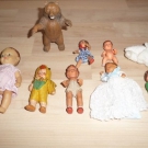 Konvolut alte Puppen für Puppenstube  Schleich Bär