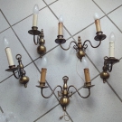 Konvolut Antike Lüster/ Wandleuchten/ Kronleuchter