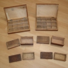 Uhrmacherwerkzeuge Sortierboxen alt