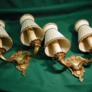 1 Paar 2er-Wandleuchten, elektrisch - mit Schirmchen