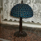 Antikglastischlampe - Tiffany -