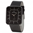 YVES CAMANI PETIT CERAMICA BLACK DAMENUHR KERAMIK SCHWARZ LEDERARMBAND NEU