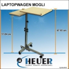 Laptopwagen Mogli Notebooktisch Laptoptisch Tisch Metall /MDF Buche Holz Rollen
