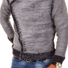 CARISMA Warme Strickjacke mit Kapuze Grobstrick Pullover Jacke Winterjacke NEU