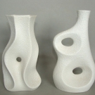 2 SGRAFO MODERN Vase /n Nr.2024 + 2028 60er/ 70er Jahre Design: Peter Müller