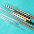 ALTES UHRMACHER WERKZEUG -- SATZ ROLLIERFEILEN