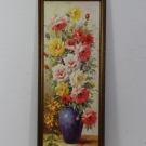 Blumenstillleben Stillleben mit Blumen sig. Saminski Ölgemälde ~1970