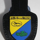 Pocket Badge GE Army Armoured Infantry Bn 212 Brustanhaenger 4./PzGrenBtl 212a