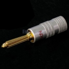 10X Rot Nakamichi Bananenstecker 24K vergoldet 4mm Neu