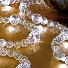 LED Perlen-Lichterkette 30 weiße LED-Kristalle, gesamt 300 cm lang weihnachtliche Deko Lichterkette