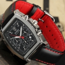 DETOMASO ALBA HERRENUHR CHRONOGRAPH EDELSTAHL SCHWARZ SEIKO INSTRUMENTS NEU