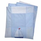 Patchworkdecke Segelboot