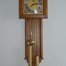 Wanduhr Pendeluhr Meister Anker Holz Eiche Messing mechanisch Schlagwerk TOP Uhr
