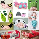 Kinder Baby Winter Strick Beanie Mütze Fotoshooting Neugeborene Hut Kappe EH