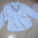 Sommerliche Tunika Gr. XL in weiß/gold