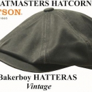 STETSON SUN GUARD ® VINTAGE BAKERBOY KAPPE MÜTZE HATTERAS 1 SCHWARZ S-XXL NEU