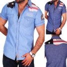 GEOGRAPHICAL NORWAY USA V-NECK JEANS HEMD POLO T-SHIRT S-XXXL 2FARBEN C257