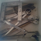 Uhrmacherwerkzeug 6 Teile  aus dem Nachlass eines Uhrmachers