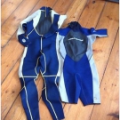 Neopren lang - Rip Curl - Größe 50 - 5mm - blau / gelb / grau