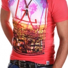 Soul Star Herren City T-Shirt Slim Fit Grau/Weiß/Blau/Rot/Hellblau Clubwear NEU