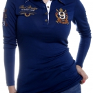 Redbridge by Cipo & Baxx Damen Polo T-Shirt Longsleeve R-32366 blau indigo