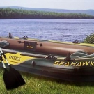 Schlauchboot Seahawk 4 Set mit Paddel + Pumpe  Boot Paddelboot Angelboot Intex