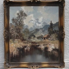  Erich Paulsen (*1932 Brandenburg Havel) - Voralpenlandschaft mit Bergmassiv 